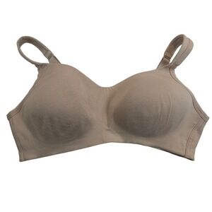 Cacique Beige Cotton No-Wire Full Coverage Bra – Molded Pads 42C